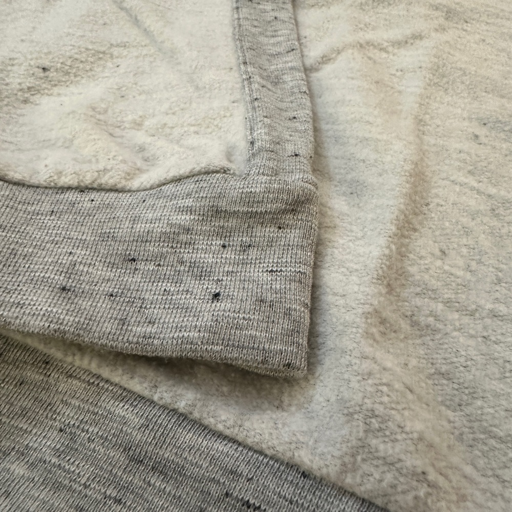 Monroe Reverse Contrast Rib Gray Raglan Sweatshirt - M - Picture 5 of 7